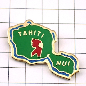 ピンバッジ・タヒチ島の形