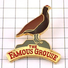 ピンバッジ・鳥フェイマスグラウス酒ウイスキー THE-FAMOUS-GROUSE SCOTCH WHISKY SCOTLAND