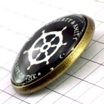 ピンバッジ・船のカジ舵ボート船