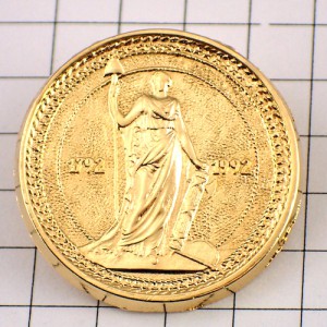 ピンバッジ・金貨コイン金色