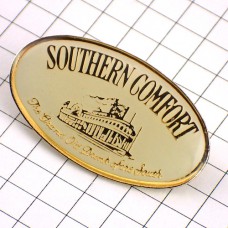 ピンバッジ・サザンコンフォートお酒ウイスキー蒸気船 WHISKY SOUTHERN-COMFORT USA