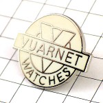 ピンバッジ・ヴュアルネ白メガネ時計 VUARNET WATCHES FRANCE