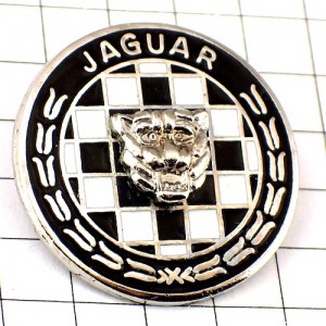 ピンバッジ・ジャガー車エンブレム市松模様 JAGUAR ENGLAND