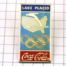 ピンバッジ・レイクプラシッド五輪スキージャンプ選手コカコーラ LAKE-PLACID-1932 USA