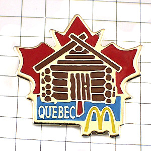 ピンバッジ・マクドナルドＭカナダ山小屋ケベック州 MC-DONALDS CANADA QUEBEC