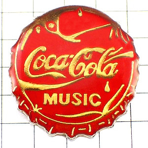 ピンバッジ・コカコーラの栓ミュージック音楽 COCA-COLA ESSO EXXONMOBIL USA