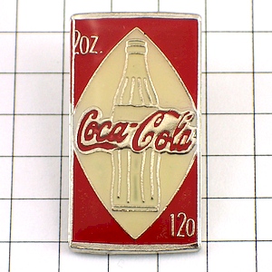 ピンバッジ・コカコーラ白いボトル瓶 COCA-COLA