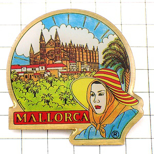 ピンバッジ・マヨルカ島スペイン女の子 MALLORCA ISLAND SPAIN