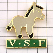 ピンバッジ・ロバ驢馬 VSF DONKEY