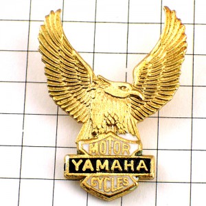 ピンバッジ・ヤマハ二輪バイク鷲イーグル金色わし鳥 YAMAHA EAGLE WING BIKER JAPAN