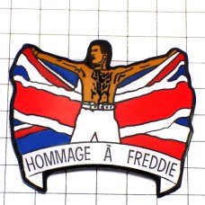 ピンバッジ・フレディーマーキュリー英国旗クイーン音楽 FREDDIE-MERCURY QUEEN ENGLAND FLAG