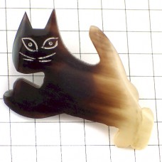 ピンバッジ・New!跳ねる黒猫