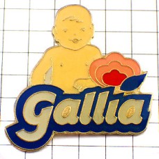 ピンバッジ・赤ちゃんと花 GALLIA BABY-MILK