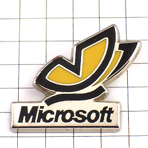 ピンバッジ・黄色いチョウチョウ蝶々マイクロソフト社 MICROSOFT USA