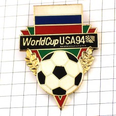 ピンバッジ・サッカーワールドカップ1994アメリカ大会ロシア国旗ボール球