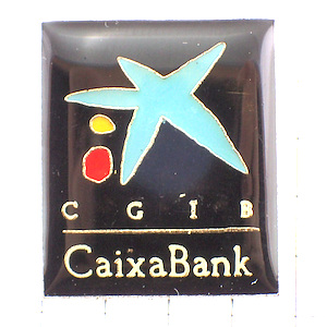 ピンバッジ・カイシャバンク銀行スペイン金融 CGIB CAIXA-BANK SPAIN