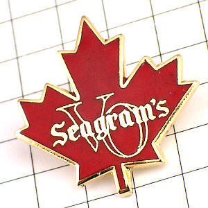 ピンバッジ・カナダ楓カエデの葉ウイスキーシーグラム酒 SEAGRAMS SEAGRAM WHISKY CANADA