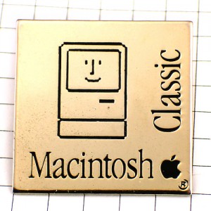 ピンバッジ・アップル社マッキントッシュ機マックりんご APPLE MACINTOSH