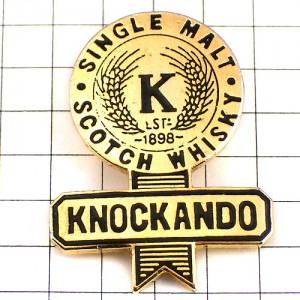 ピンバッジ・スコッチウイスキー酒ノッカンドＫ KNOCKANDO SCOTCH WHISKY SCOTLAND