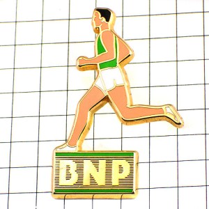 ピンバッジ・マラソンランナー陸上選手ＢＮＰ銀行/BNPパリバ銀行