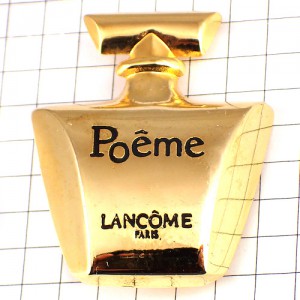 ブローチ・ランコム香水壜ポエム金色 LANCOME POEME