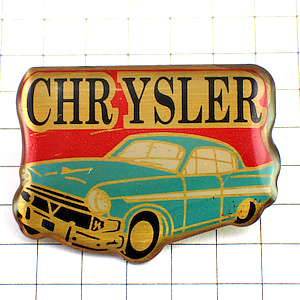 ピンバッジ・クライスラー車アンティークカー水色 CHRYSLER USA