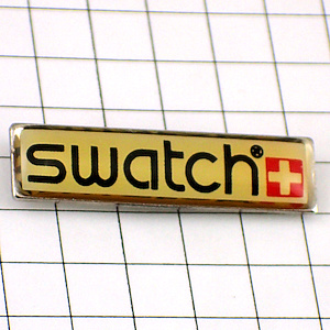 ピンバッジ・スウォッチ腕時計スイス国旗 SWATCH SWISS