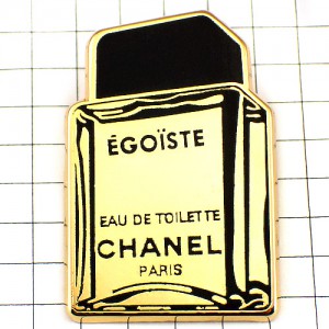 ピンバッジ・シャネル香水エゴイスト金色ゴールド壜型 CHANEL EGOISTE