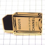 ピンバッジ・シャネル香水エゴイスト金色ゴールド壜型 CHANEL EGOISTE