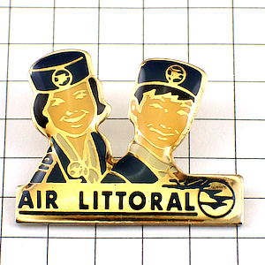 ピンバッジ・エールリトラル航空の乗務員 AIR-LITTORAL