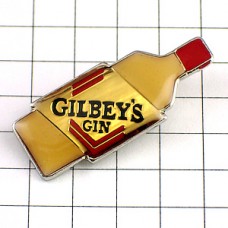 ピンバッジ・ギルビーズ酒ジン瓶型 GILBEY GILBEYS-GIN LONDON ENGLAND ALCOHOL-GIN