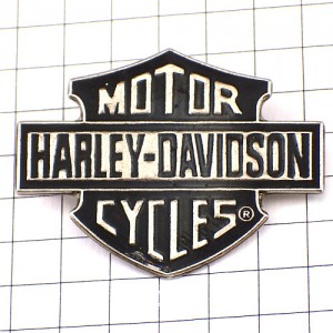 ピンバッジ・ハーレーダビッドソン二輪バイクのロゴ黒 HARLEY-DAVIDSON USA BIKER