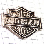 ピンバッジ・ハーレーダビッドソン二輪バイク黒  HARLEY-DAVIDSON MOTOR-CYCLES USA