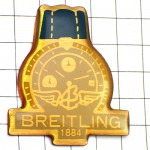 ピンバッジ・ブライトリング腕時計ブルーのベルト青 BREITLING SWISS