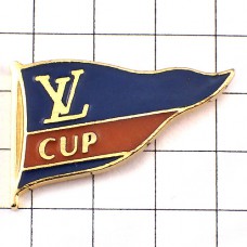 ピンバッジ・ルイヴィトン旗アメリカズカップ船レースLV  LOUIS-VUITTON VUITTON-CUP FRANCE