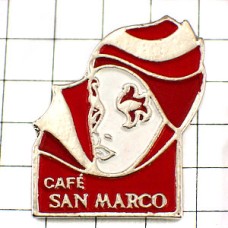 ピンバッジ・ベニスの赤い仮面イタリア珈琲コーヒー豆 SAN-MARCO VENEZZIA CAFE