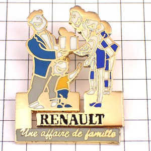 ピンバッジ・ルノー車パズル型プレゼント家族 RENAULT FRANCE