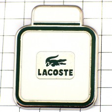 ピンバッジ・ラコステ香水壜ワニ白と緑 LACOSTE