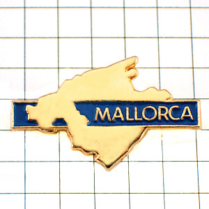 ピンバッジ・マヨルカ島スペイン地図型 MALLORCA ISLAND MAP SPAIN