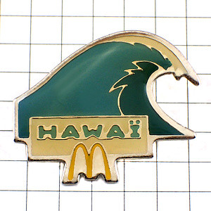 ピンバッジ・ハワイ波マクドナルドＭ MC-DONALDS HAWAI USA