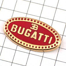 ピンバッジ・ブガッティ車ロゴ赤 BUGATTI FRANCE