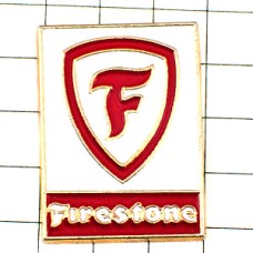 ピンバッジ・ファイヤーストーン「Ｆ」赤い文字 FIRESTONE USA