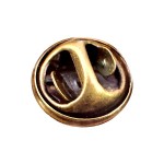 ピンバッジ・ボート帆船ヨット黒アンティーク真鍮色