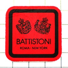 ピンバッジ・バティストーニ服イタリア赤い四角 BATTISTONI ITALIA ROMA NEW-YORK