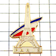 ピンバッジ・エッフェル塔パリ国旗色トリコロール３色 EIFFEL PARIS DRAPEAU FRANCE