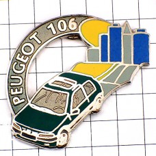 ピンバッジ・プジョー１０６緑色の車 PEUGEOT-106 PEUGEOT FRANCE