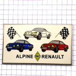 ピンバッジ・ルノーアルピーヌA110チェッカーフラッグ旗 RENAULT-ALPINE A110 FRANCE