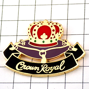 ピンバッジ・クラウンローヤル赤い王冠ウイスキー酒 CROWN-ROYAL WHISKY