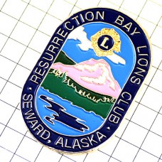 ピンバッジ・ライオンズクラブＬアラスカ州レズレクション湾 ALASKA LIONS-CLUB