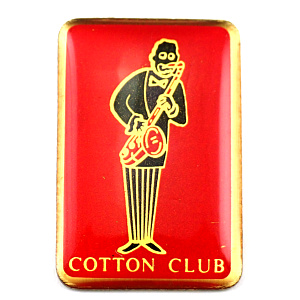 ピンバッジ・コットンクラブ音楽ジャズ楽器サックス奏者 COTTON-CLUB JAZZ